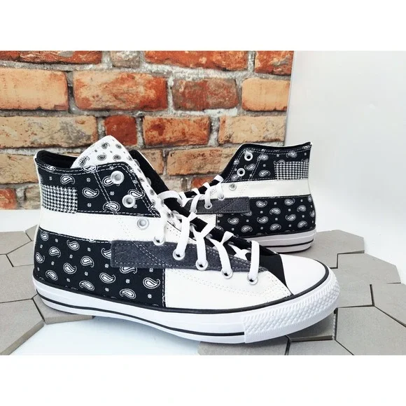 Men Sz 11.5 Converse Chuck Taylor All-Star 70s Hi Offspring Blk Paisley Bandana